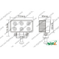 Luz de trabajo campo a través del tractor de la luz 12W 24V del trabajo del camión de 18W LED